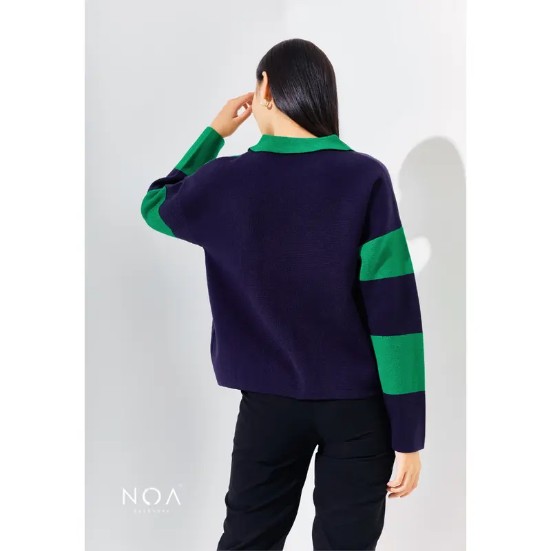 NOAeveryday RIKONA Square Knitted Cardigan    Knitwear Motif 6