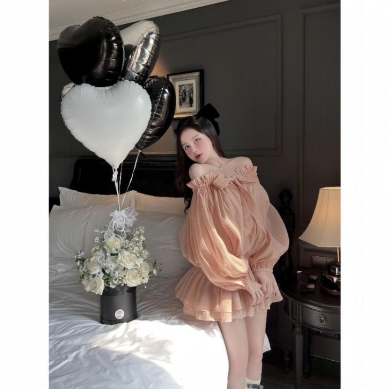  Áo trễ vai bo chun dáng giấu quần siêu xinh Nữ Women VoanTop - Voi 