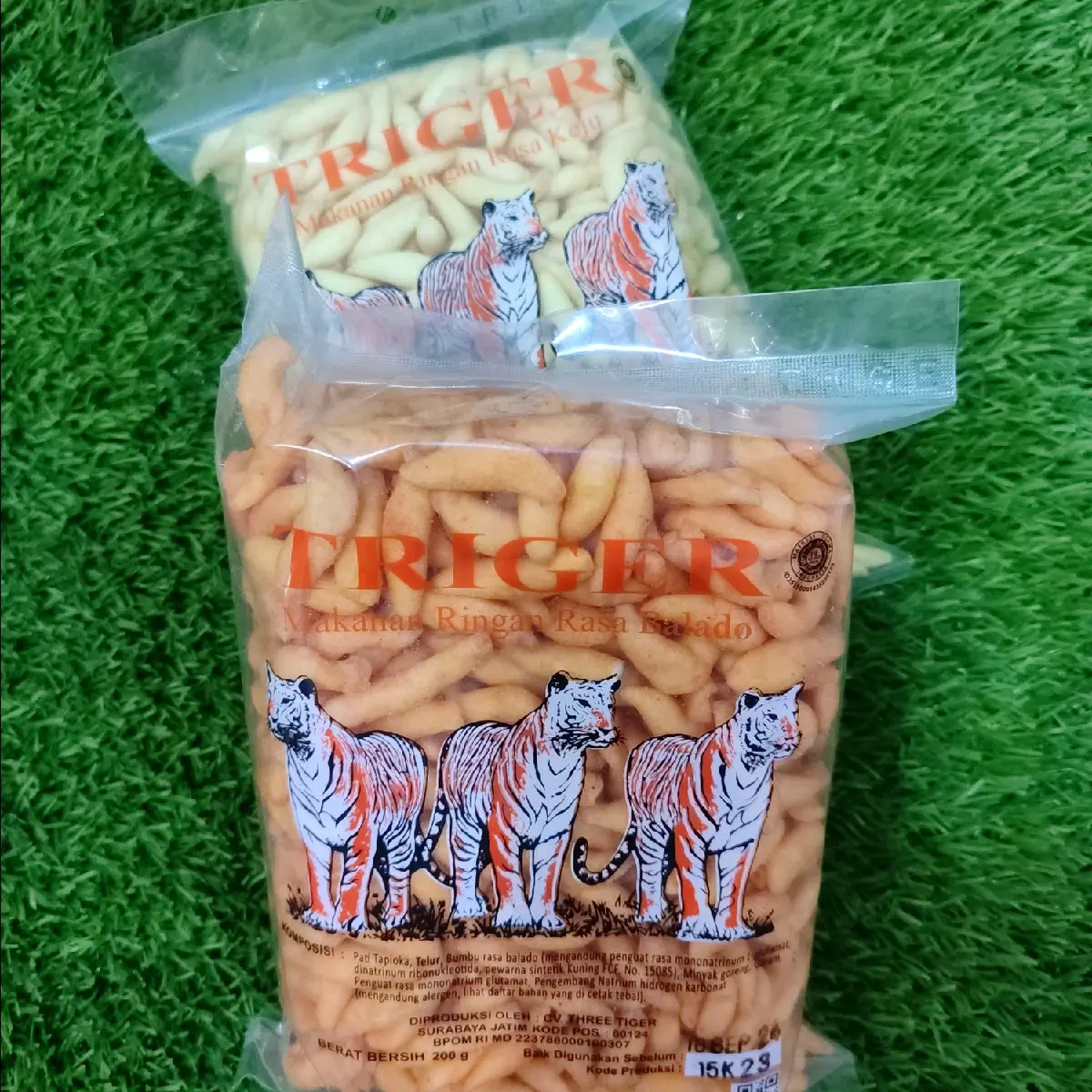 Bidaran Keju dan Balado Merk Triger 200gram Cheese - Camilan Gurih dan Pedas - Bubuk, Mozarella, Mozzarella, Baking, Asin, Bahan, Powder