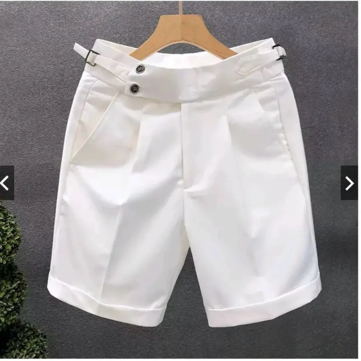 Quần short Âu nam cạp cao tùy chỉnh vòng bụng