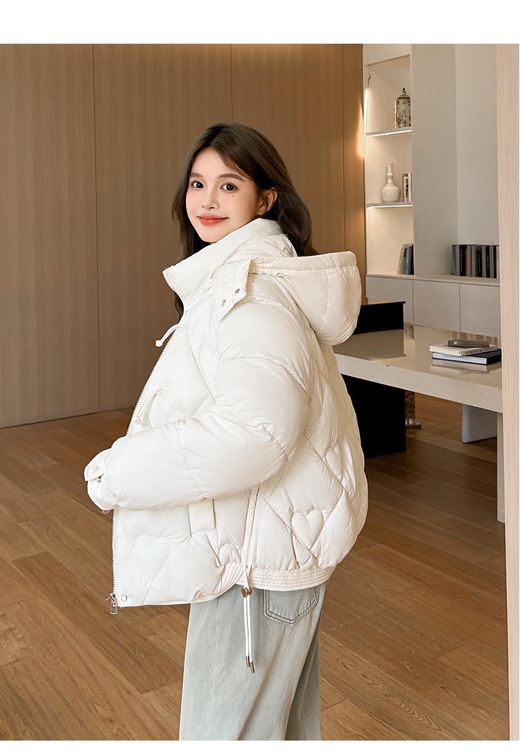 Product Introduction of Fashion Short Cotton-Padded Coat for Women Autumn and Winter New 2024 Korean Style Solid Color with Match Cotton Coat Jacket Thickened Padded Jacket Outer Wear 21