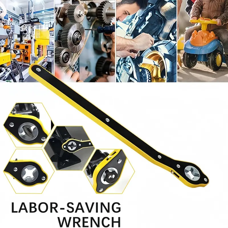 Multifunctional Car Jack Wrench, Universal Hexagonal Labor-saving Handheld Wrench, Manual Car Repair Tool, Professional Car Tire Repair Tool 8