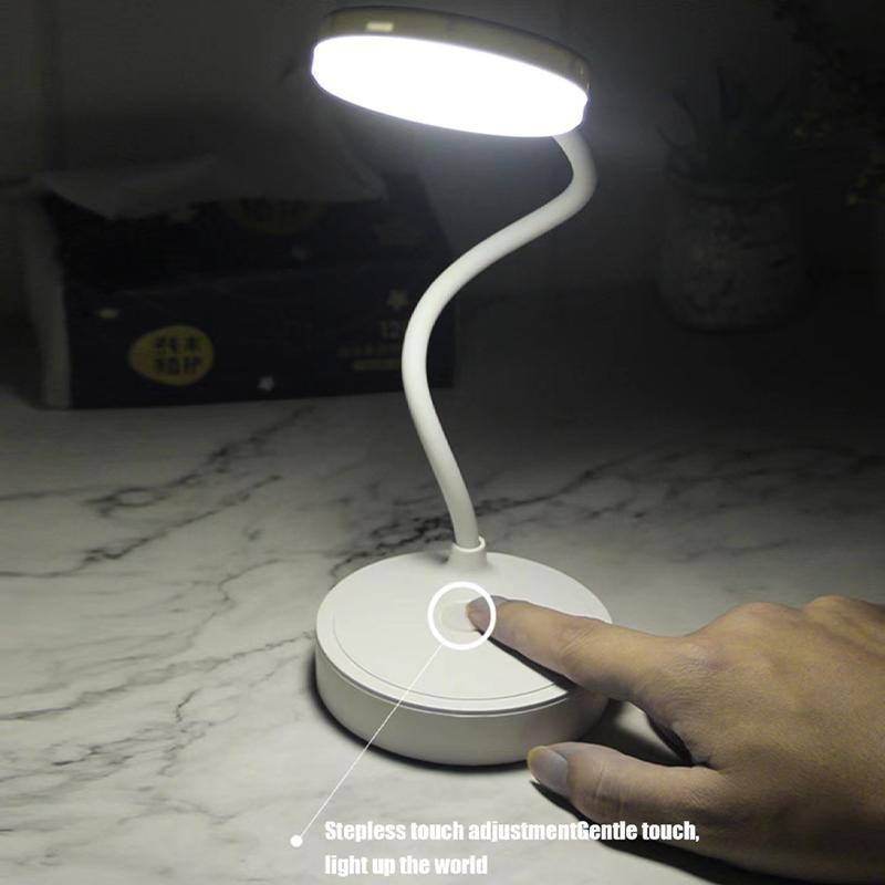 LED Eye Protection Lamp, USB Rechargeable Table Lamp, 3-color Dimming Night Light for Bedroom, Study Room & Office 3