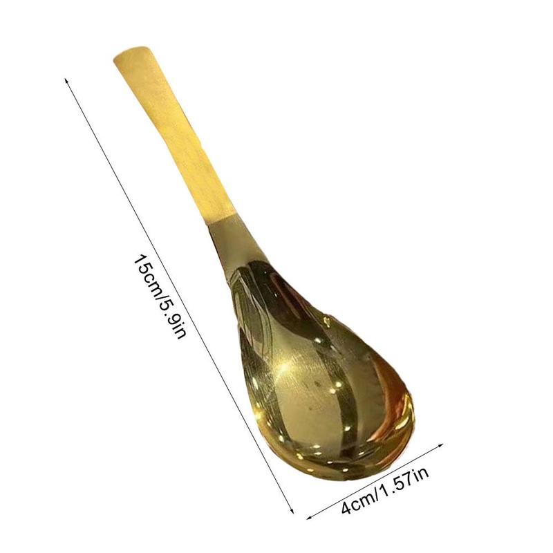 Product Introduction of New Korean Stainless Steel Thickening Spoon Creative Long Handle Hotel Hot Pot Spoon Soup Ladle Home Kitchen Essential Tools 13