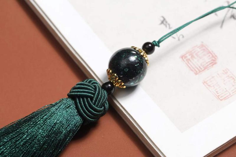 Product Introduction of Large Lacquer Tassel Pendant Phone Chain Lacquer Car Hanging Lacquer DIY Pendant New Chinese Style National Style Pendant 5