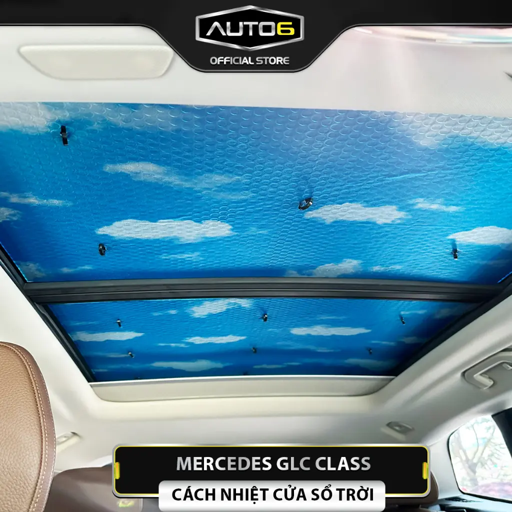 MERCEDES GLC300: TẤM CÁCH NHIỆT CỬA SỔ TRỜI 4 LỚP - AUTO6 [ CAM KẾT CHỐNG NÓNG HIỆU QUẢ ]