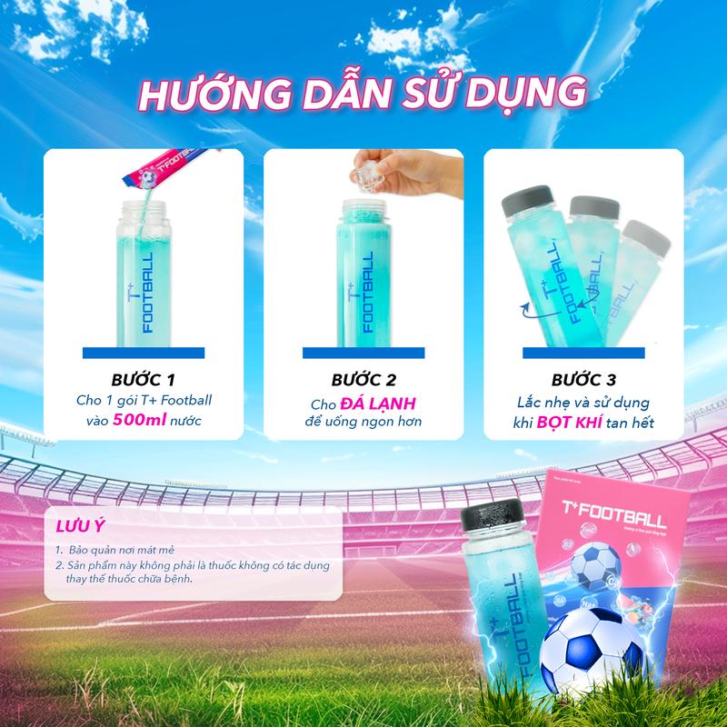 T+football- Thức uống thể thao chuyên nghiệp cho dân bóng đá - Bổ sung điện giải, bù nước và tăng thể lực 4