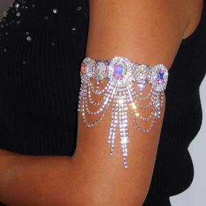 ห่วงโซ่แขนพู่, แฟชั่น, สำหรับผู้หญิง, สร้อยข้อมือ Rhinestone ระดับไฮเอนด์, เครื่องประดับแบบไม่มีปลาย, ส่วนบุคคล