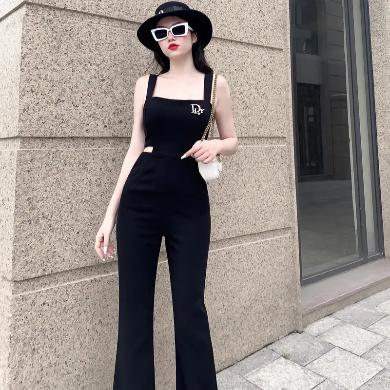 (5 màu) Jumpsuit Beliss Store hở eo quần loe sang chảnh thiết kế cao cấp 1