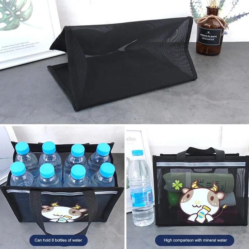Túi Túi Xách Đựng Đồ Vệ Sinh Cá Nhân Lưới, Thiết Kế Sáng Tạo, Dung Tích Lớn, Túi Trang Điểm Du Lịch, Túi Đựng Mỹ Phẩm Đa Chức Năng, Túi Đựng Đồ Tắm, Túi Sắp Xếp 4
