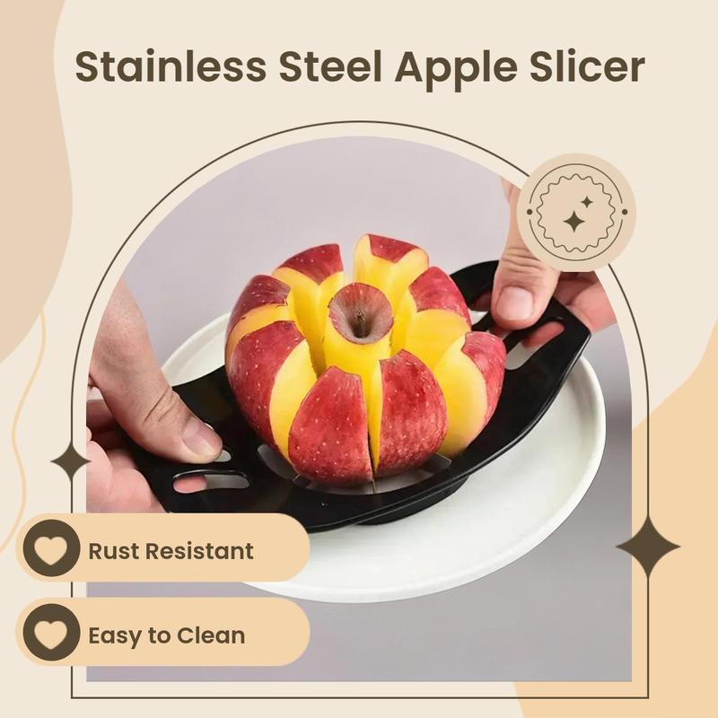 Stainless Steel Apple Slicer, 1 Count Apple Cutter, Apple Core Remover, Kitchen Fruit Core Removal Tool, Kitchen Cutting Gadgets 1