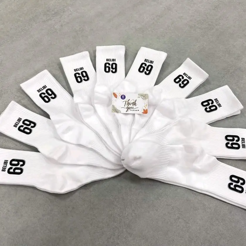 [Tất In Theo Yêu Cầu] Tất Dệt Kim Thể thao dày dặn không bai nhão, mất form in ấn theo yêu cầu