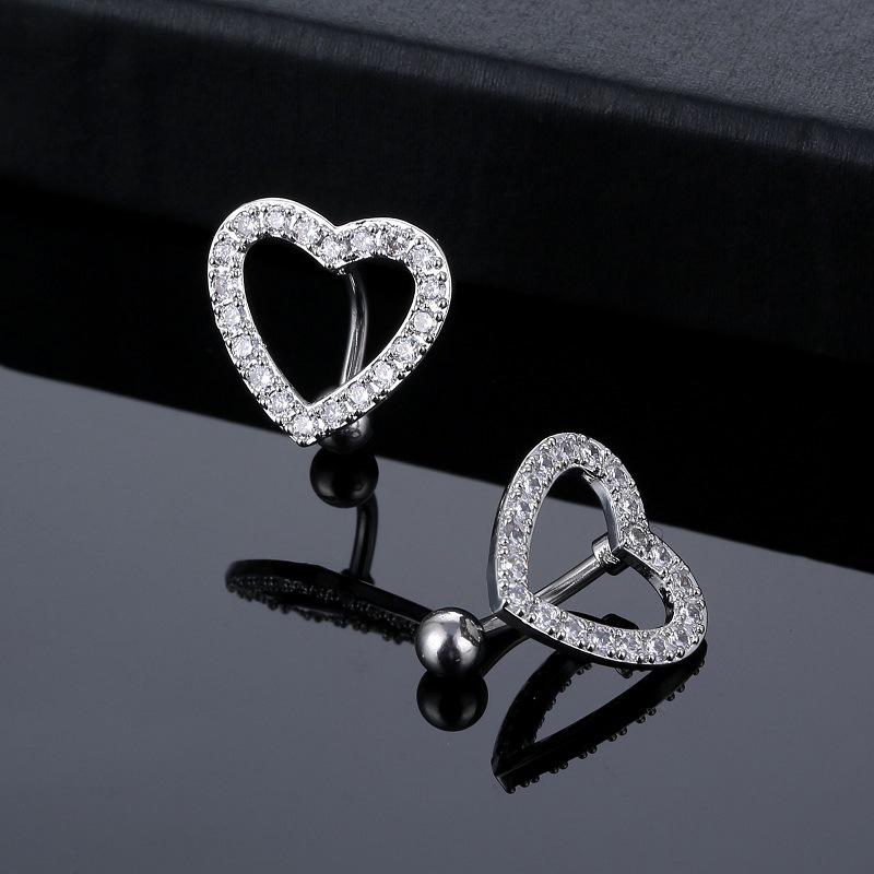 Product Introduction of Heart Belly Button Ring Navel  Ring Cooper Belly Button  Ring Navel Pircing Umbilical Pircing Ring 15