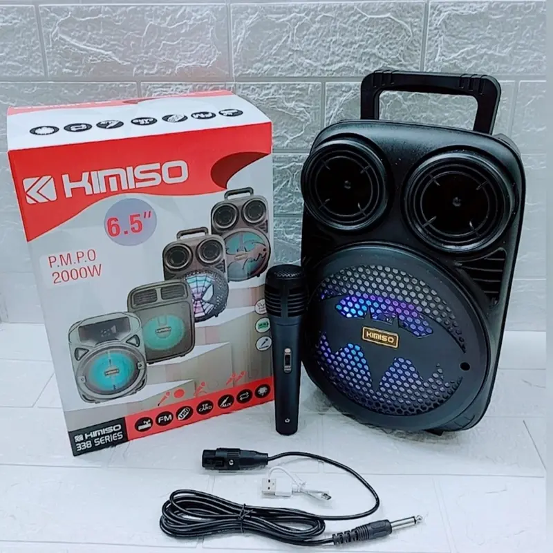 SPEAKER BLUETOOTH BASS 6.5 INCH KARAOKE MKC KIMISO-3391 6.5 -INCH BLUETOOTH SUARA OUTDOOR OUTDOOR RAISING BASS DENGAN MIKROFON DENGAN MIKROFON K SPEAKER TARI PERSEGI PERSEGI 1