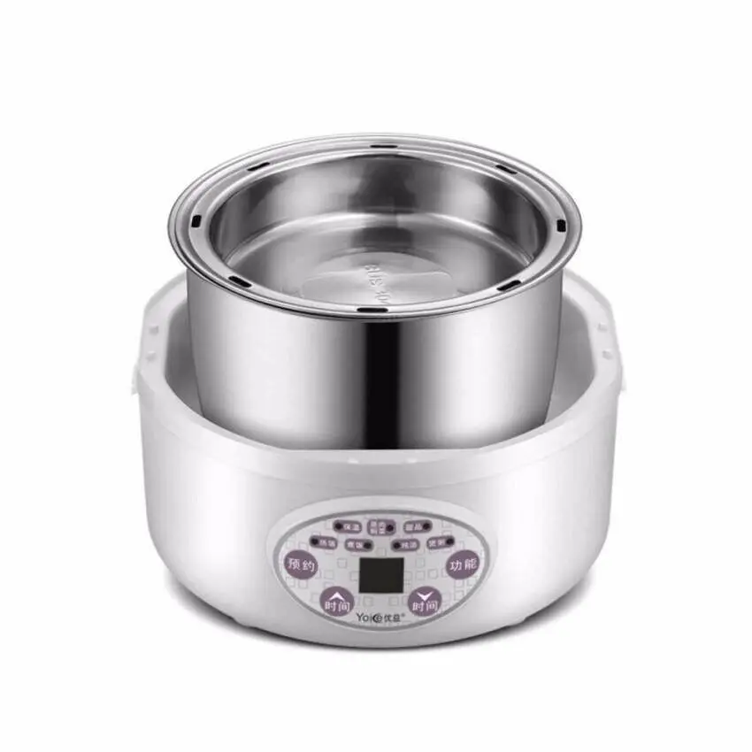 LZD Yoice 2L Heating Lunch Box Three-layer Stainless Steel Insulation Lunch Box Heating Cooking Intelligent Electric Lunch Box