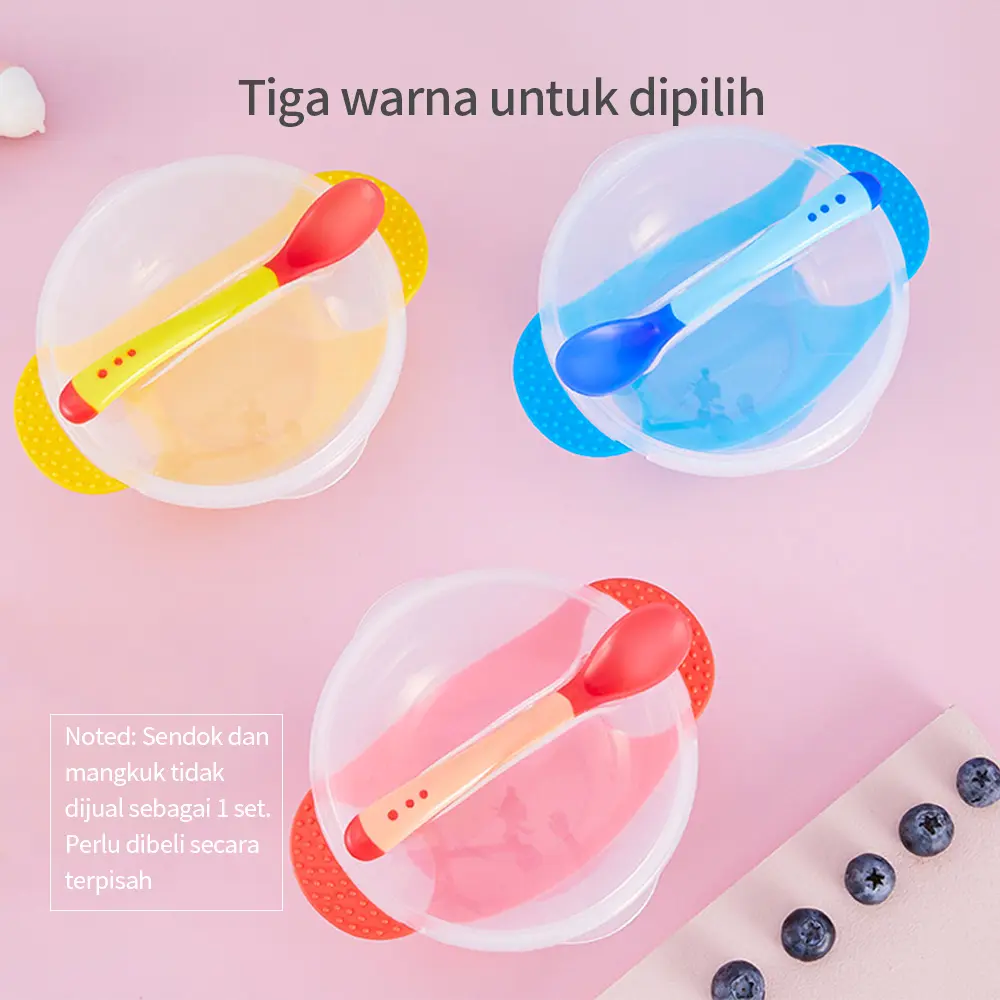 Bevavar Sendok dengan sensor suhu / mangkuk makan bayi