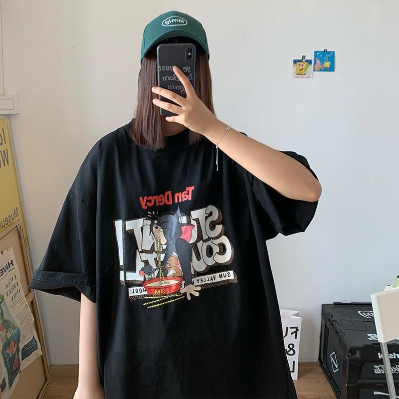 Áo thun nam, áo thun nữ, áo phông unisex tay lỡ form rộng oversize TOM2 1