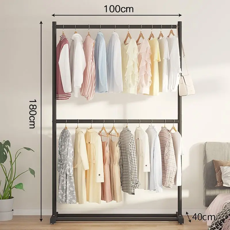 Kệ Quần Áo 2 Giàn Treo Có Bánh Xe Tiện Lợi YKA Khung Kim Loại Để Giày Dép Túi Xách coat  racks kephoi  quanao kệ  treo kệ  treo kệ  treo dàn  treo ketreo  quanao sào  treo treo  quần kệ  ráp treo  đồ ketreodo 2