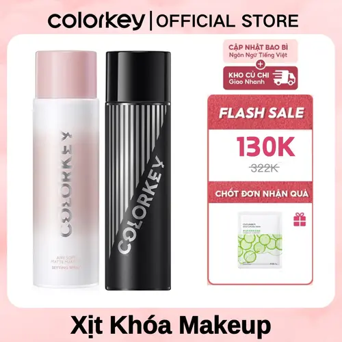 【Chính Hãng Xịt khóa makeup colorkey kiềm dầu lâu trôi dưỡng ẩm tiện lợi Xịt khoá nền makeup 100ml Cosmetic Mỹ Phẩm Nữ Trang Điểm Women
