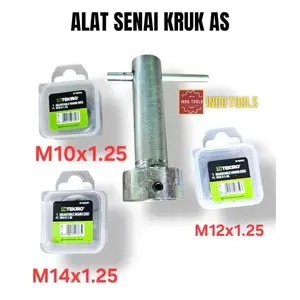 Tekiro Alat Senai Kruk As Lengkap Semua Motor Drat Luar Baud Kruk As M10x1.25 M12x1.25 M14x1.25 untuk Bengkel