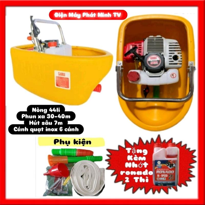 [Tặng 1Chai Nhớt Ronado 2 Thì] Máy bơm xuồng tưới cây Gobi 2 thì WP15-2T - thuyền tưới nước gobi nòng 44li