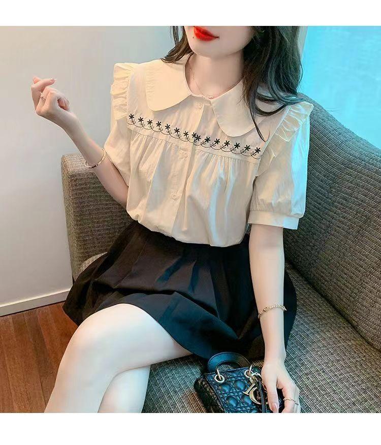 Product Introduction of Áo Sơ Mi Thêu, Cổ Búp Bê, Dành Cho Nữ, Hàng Mới Về Mùa Hè 2023, Tay Phồng Cao Cấp, Thiết Kế Sành Điệu, Dễ Phối Đồ 13