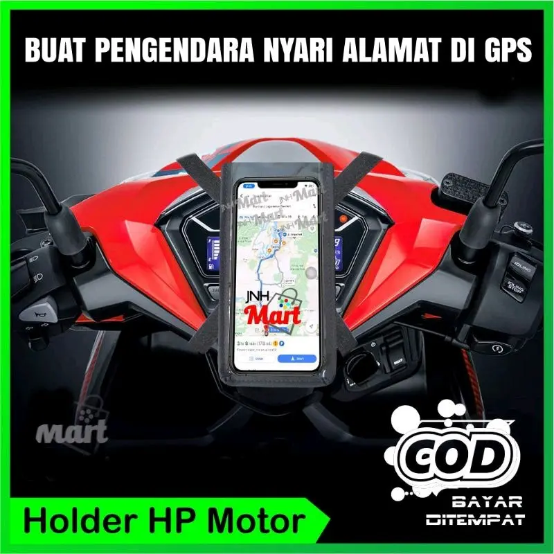 Holder HP Anti air Toucscreen layar untuk motor tas Hp motor