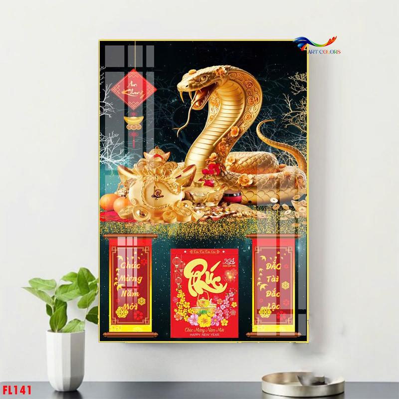 Lịch Gỗ Treo Tường Tráng Gương 2025 ẤT TỴ (40x60cm) TẶNG BLOC Lịch đại