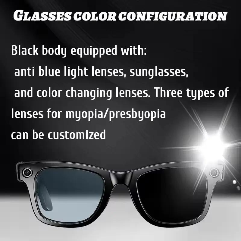 2025 New 800W Camera Glasses Bluetooth Smart Glasses with Camera Voice Call Music Smart Sunglasses Video Sound Record AI Glasses - Image 3