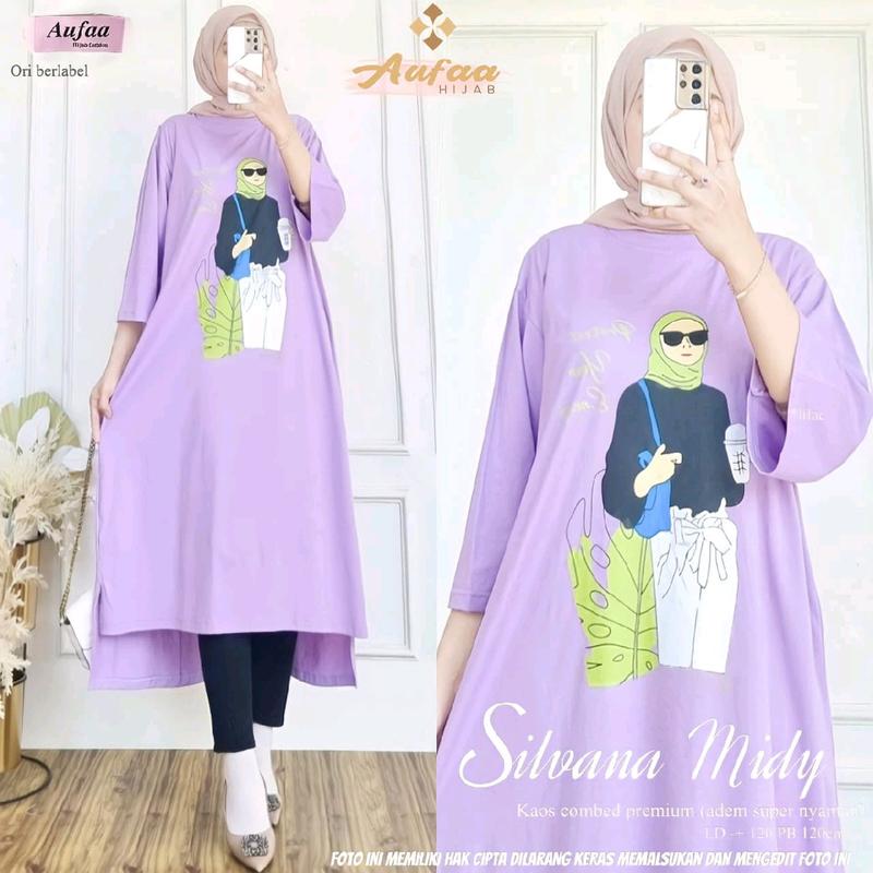 silvana long tunik, midi ori Aufaa 1