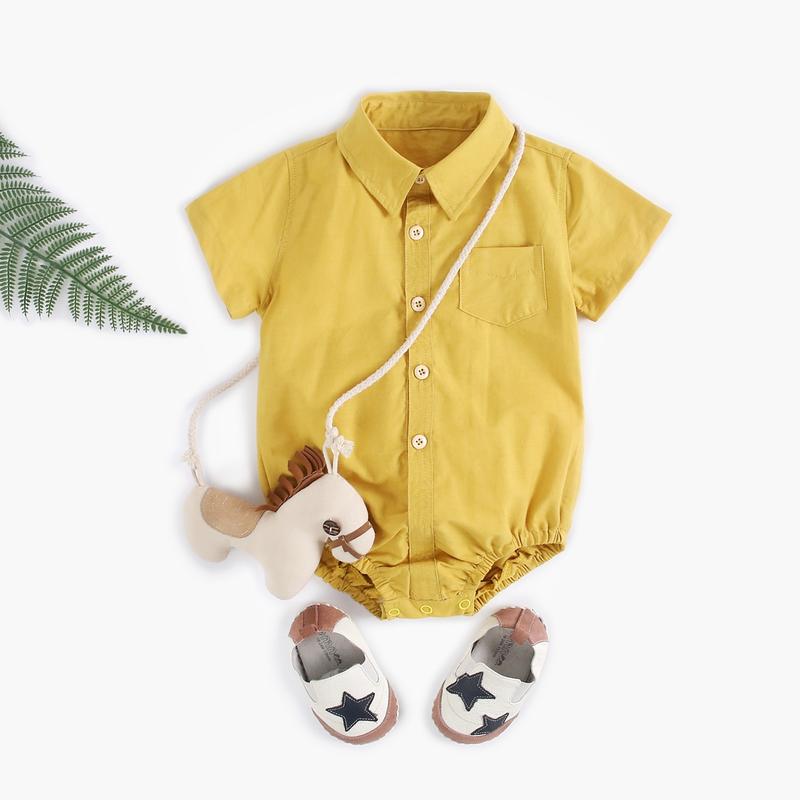 Product Introduction of Sanlutoz Summer Cotton Romper Baby Solid Color Shirt Baby Boy Clothes Casual New Style 19