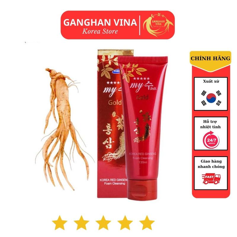 Sữa Rửa Mặt Sâm My Gold Hàn Quốc Chính Hãng 130ml