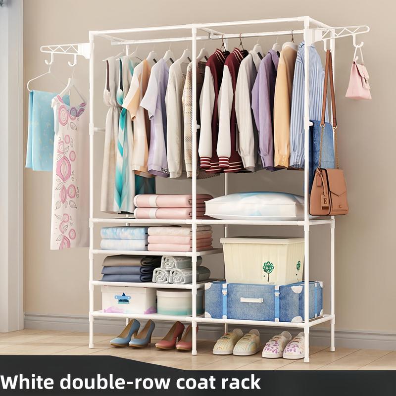 Product Introduction of 4-layer Clothes Rack, 1 Count Multifunctional Clothes Space Saving   Clothes Organizer, Home Organizer for Bedroom, Living Room, Office 6