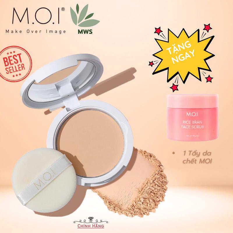 Phấn phủ kiềm dầu, kháng nước - BABY SKIN POWDER - MOI COSMETICS HỒ NGỌC HÀ [10g] Nữ Mỹ Phẩm Women Trang Điểm. Deal như hình