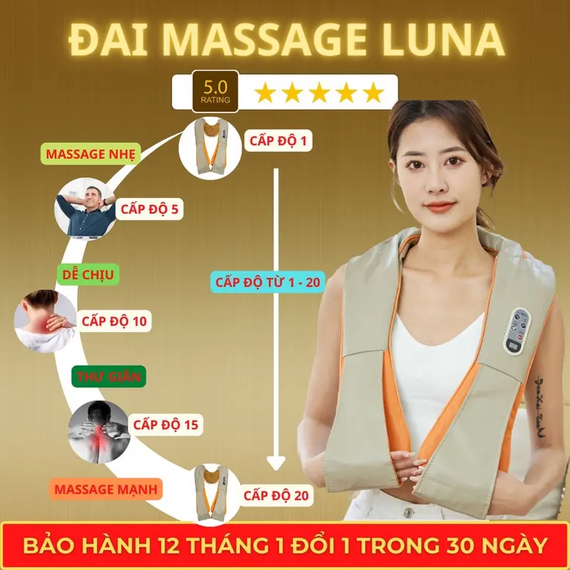 Máy Massage, Máy Matxa Cổ Vai Gáy, Máy Đấm Lưng, Khăn Choàng Massage 2