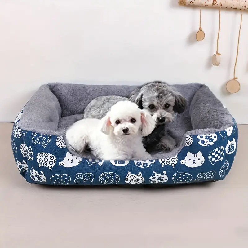 Thảm Cho Thú Cưng Hình Chữ Nhật, Chất Liệu Nhồi Bông Mềm Mại, Thích Hợp Cho Chó Và Mèo Cỡ Vừa Và Nhỏ Giường Sofa, 1 Miếng, Cung Cấp Giường Cho Thú Cưng Trong Nhà Thoải Mái