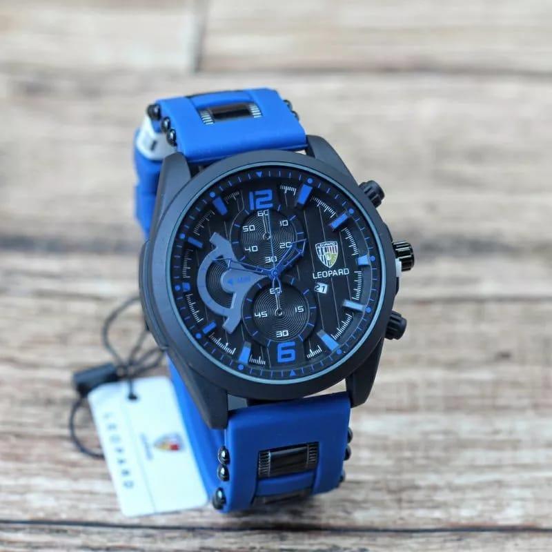 LEOPARD A7 Jam Tangan Pria Original Strap Rubber Tanggal Aktif Waterproof Watches Analog 3