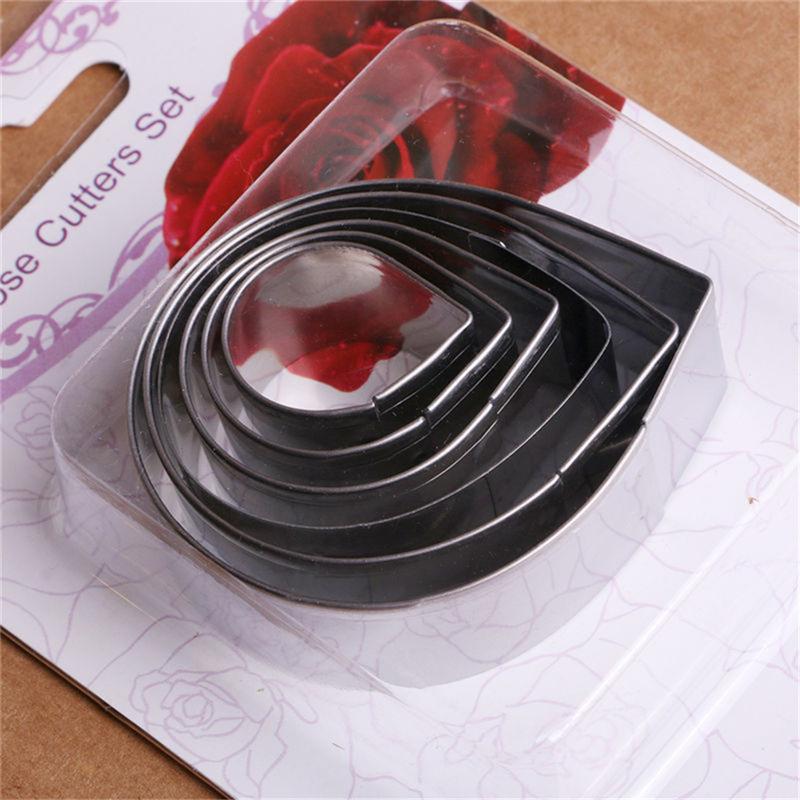 Product Introduction of [WWW] 6PCS/Set Rose Petal Mold for Cake Decor Fondant Sugarcraft Cutters Tools Mould 27