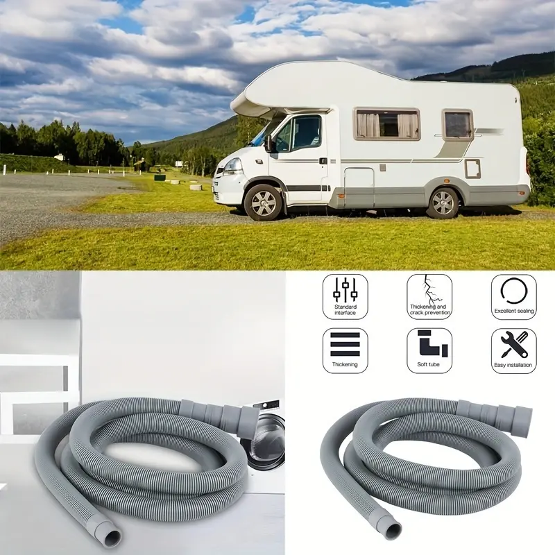 RV Sewage Hose Extension - Available in 1m, 1.5m, 2m, 3m, 4m, 5m (39.37inch, 59.06inch, 78.74inch, 118.11inch, 157.48inch, 196.85inch) 8