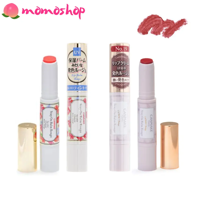 Son dưỡng có màu chống nắng Canmake Stay-On Balm Rouge Nhật Bản - Son cao cấp chính hãng, cấp ẩm cho môi, bảo vệ môi, chống thâm,