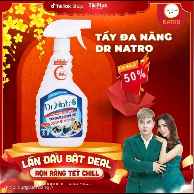 Chai Tẩy Đa Năng Dr Natro Tẩy HÀNG VIỆT Sạch Mọi Vết Bẩn Chai 500ml - Làm Sạch nước nước  lau  bếp Tẩy Đa Năng