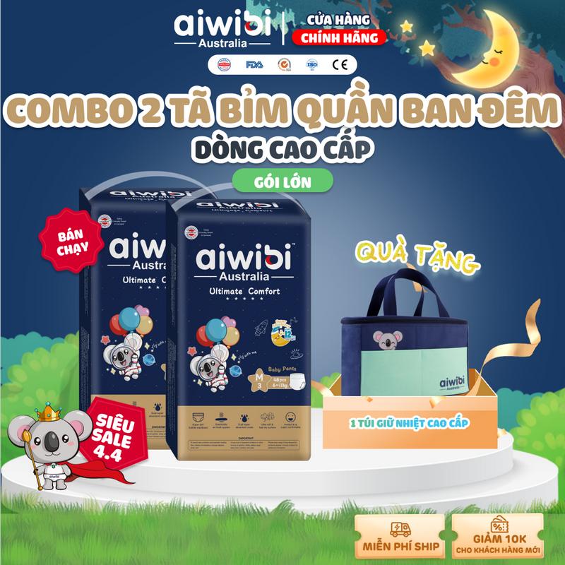 Combo 2 Tã/Bỉm Quần cao cấp chuyên ban đêm cho bé Ultimate Comfort Gói Lớn M/L/XL/XXL