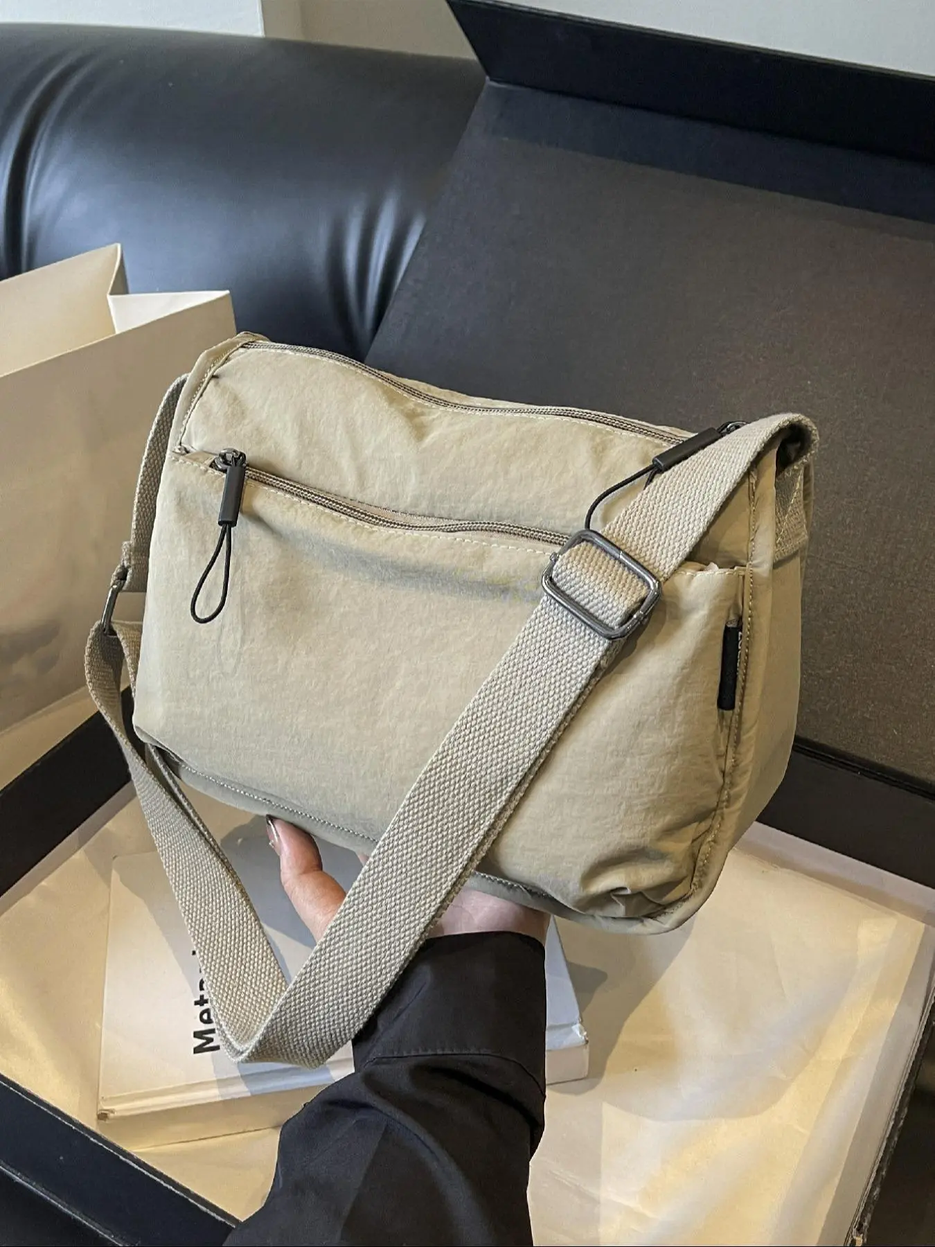 Women's Solid Color Crossbody Bag, Fashionable Casual Versatile Shoulder Bag for Daily Used, Trendy All-match Commuter Bag