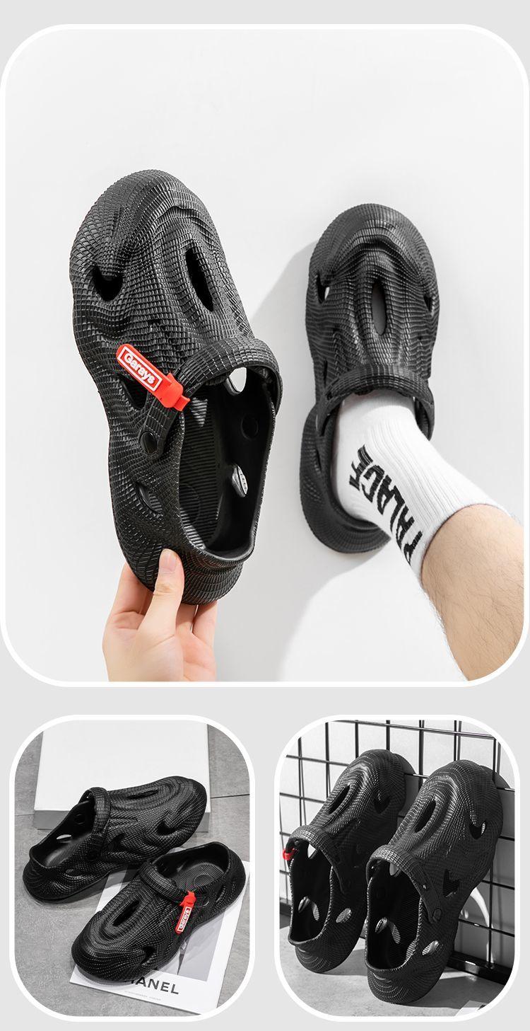 Product Introduction of Waste Soil Wind Cocoon Breaking Series Men's Outdoor Casual 2025 New Beach Sports Two-Way Wear Driving Non-Slip Pump 21