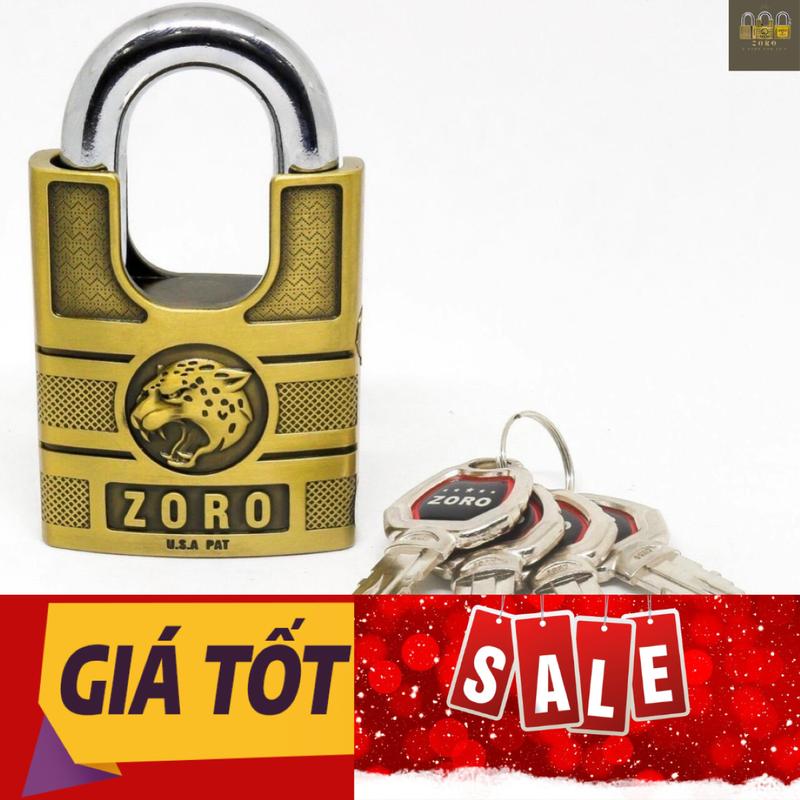 Ổ KHÓA ZORO ĐẦU BÁO CHỐNG CẮT 6 PHÂN 4 CHÌA CHỐNG SAO CHÌA, KHÓA CỬA CÔNG NGHỆ MỸ, KHÔNG GỈ SÉT CÀNG KHÓA DÀY 12mm