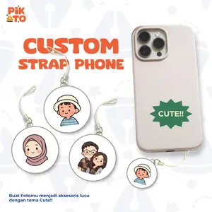 PIKATO Strap Handphone Free Custom Couple Cute Style Gantungan HP Akrilik Lucu
