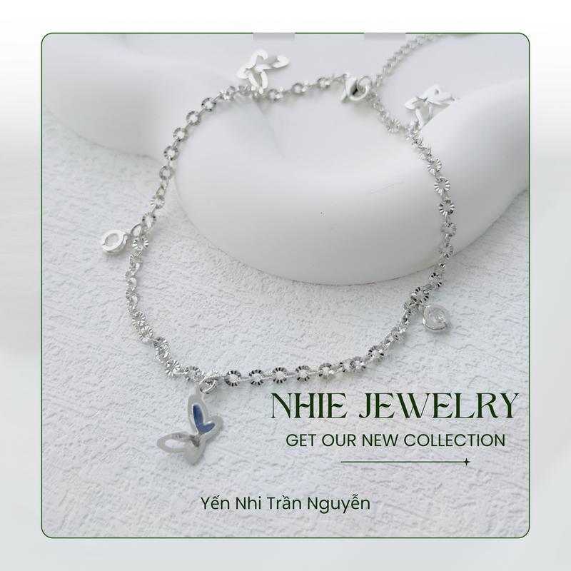  Lắc chân inox cao cấp charm đính đá và hình bướm - Không đen không gỉ không bay màu - có +5cm tăng đưa 