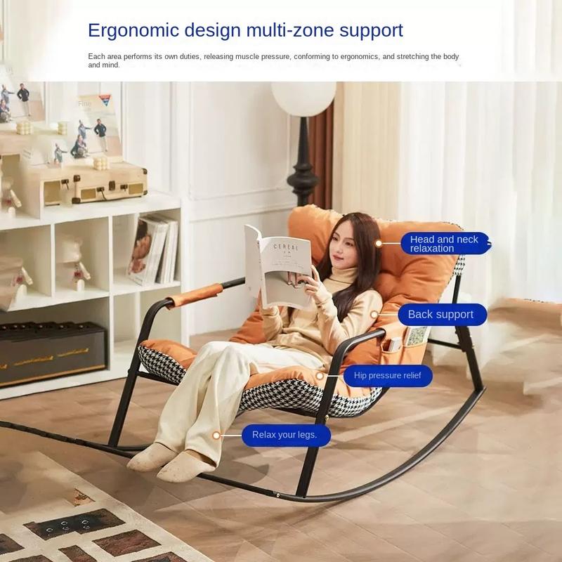 Ghế Bập Bênh Đôi, Hàng Mới Về, Ghế Sofa Ghế Tựa, Thích Hợp Cho Phòng Ngủ, Ban Công Và Phòng Khách, Phong Cách Người Nổi Tiếng Trên Internet, Ghế Bập Bênh Lười, Ghế Ngủ Thoải Mái, Ghế Đi Chơi Đồ Nội Thất 1