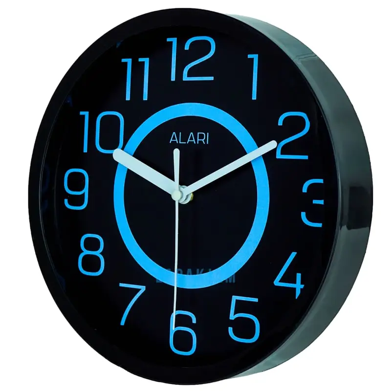 Jam Dinding Analog Dekorasi Rumah Minimalis Unik Besar Alari AL1181 Blue Modern BestSeller 1