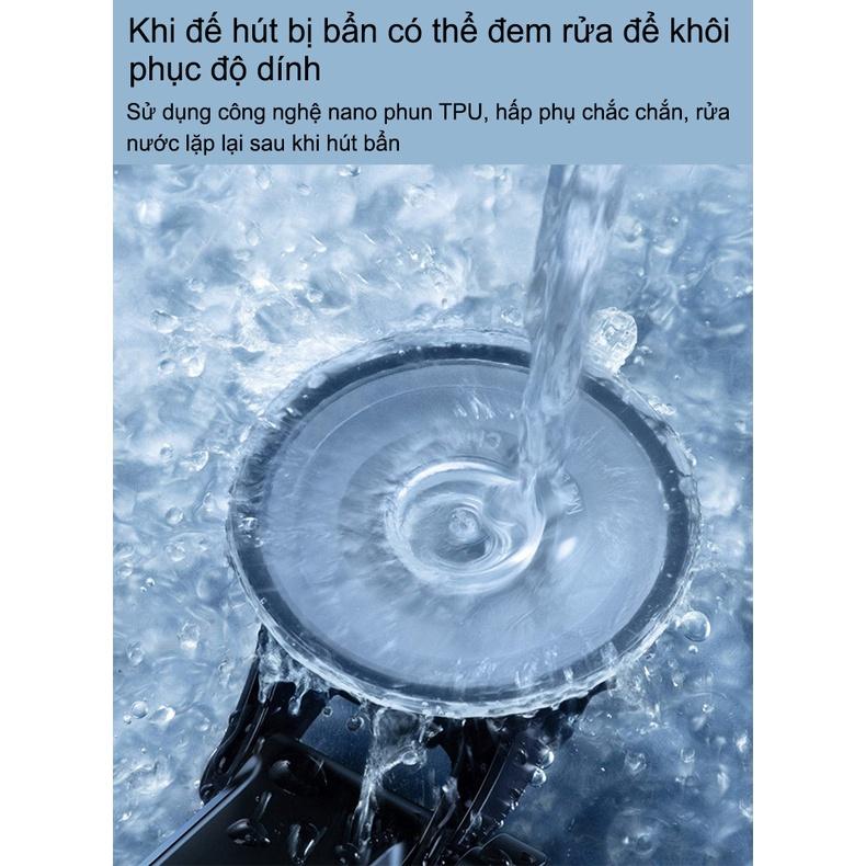 Giá đỡ điện thoại trên ô tô loại hút chân không xoay 360 độ cao cấp, kẹp điện thoại trên ô tô có cần kéo dài 8
